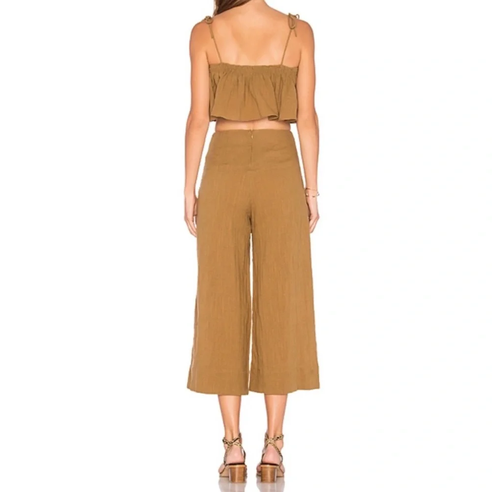 Free People Moss Tie-Waist Crop Top and Wide-Leg Pants Set